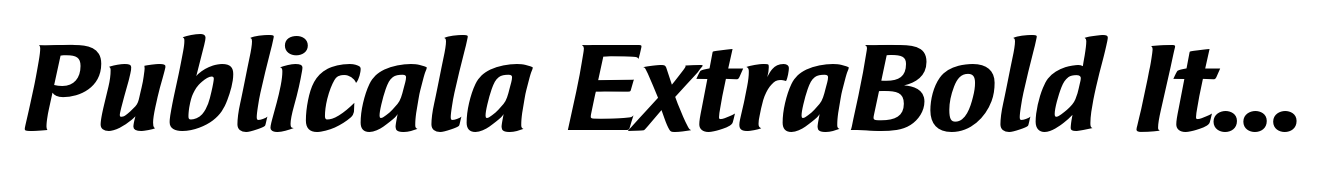 Publicala ExtraBold Italic